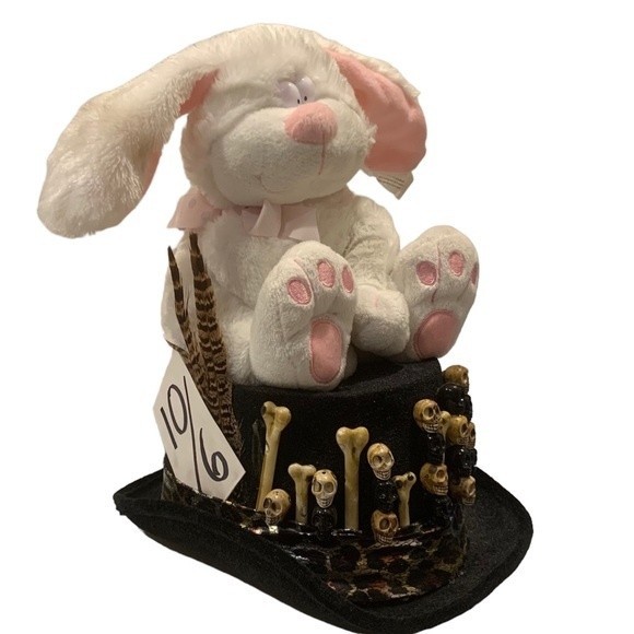 Mad Hatter hat custom one of a kind white rabbit Alice in Wonderland hatter cos - Picture 8 of 8